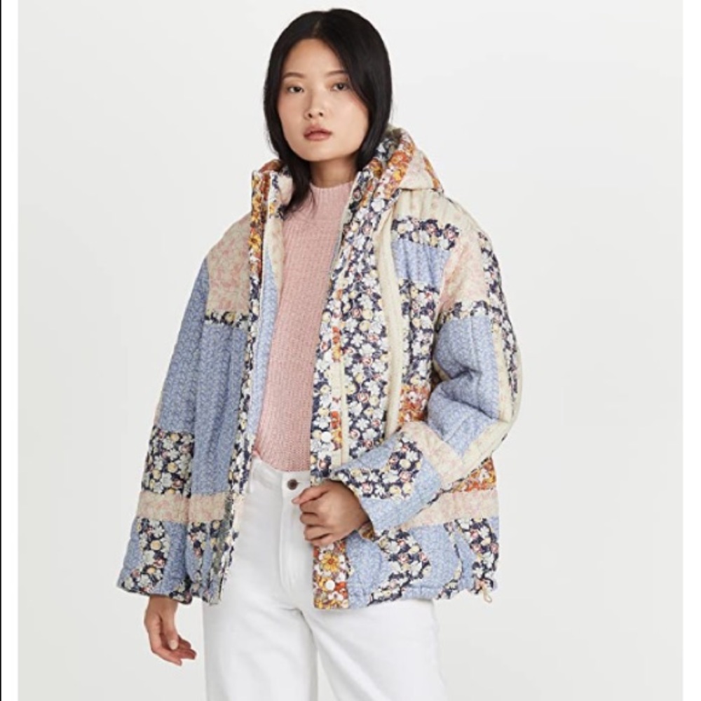 NWT SEA Sydney Patchwork Puffer Jacket